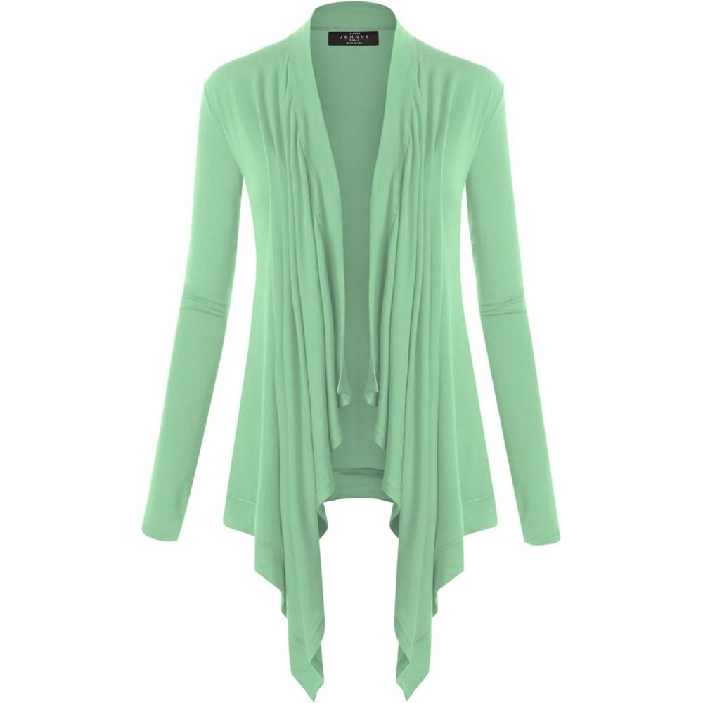 imageMBJ Womens OffDuty Open Front Cardigan Made in USAWsk849mint