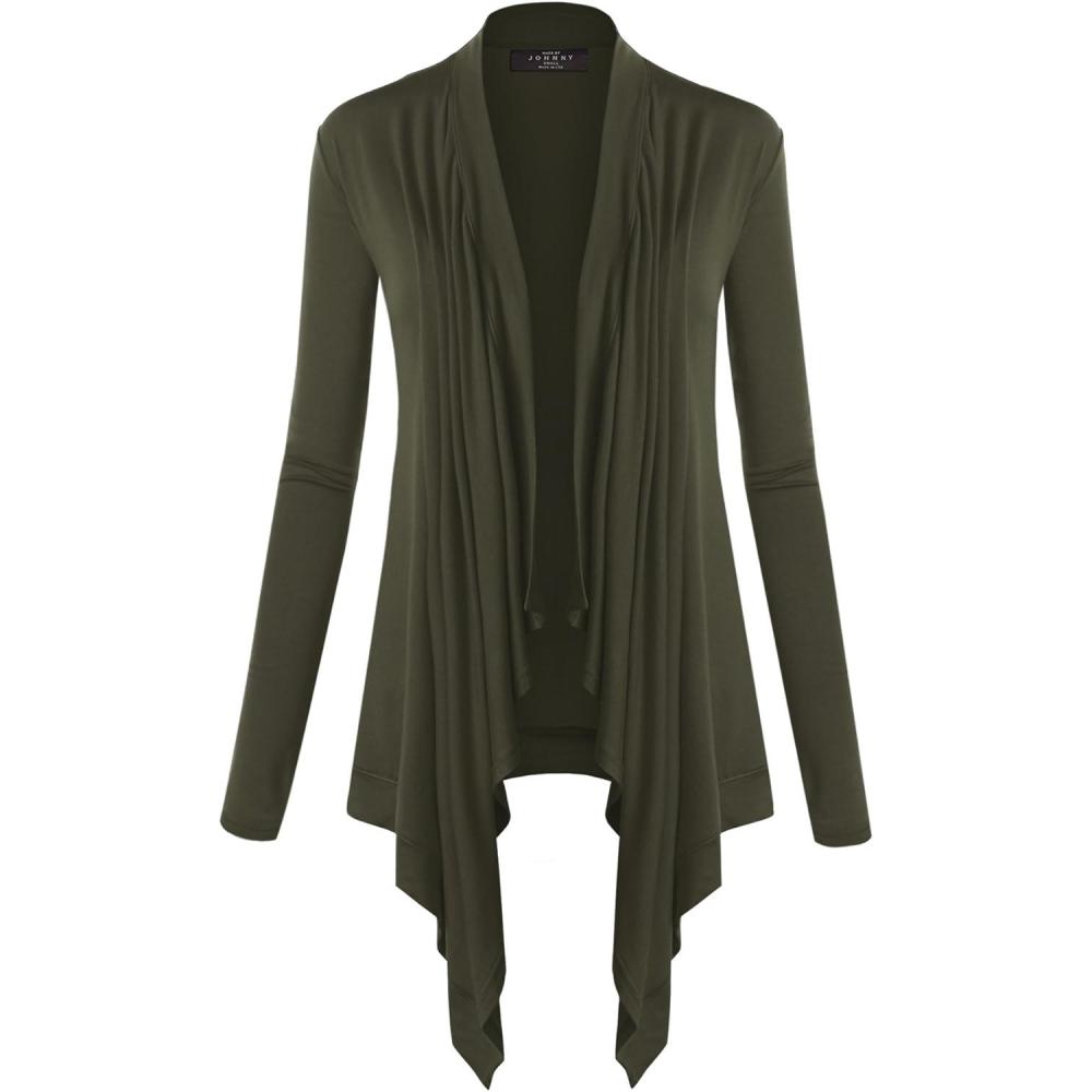 imageMBJ Womens OffDuty Open Front Cardigan Made in USAWsk849olive