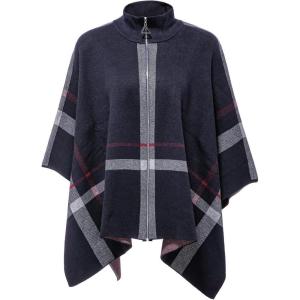 GRAN ORIENTE Women’s Warm Shawl Wrap Fashion Blanket Scarf Open Front Knitted Sweater Cardigan Wraps Plaid Cloak for Winter