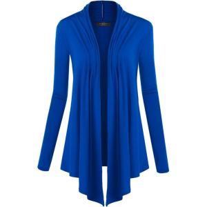 MBJ Womens Draped Open- Front Cardigan(Wsk850_royal_brite)