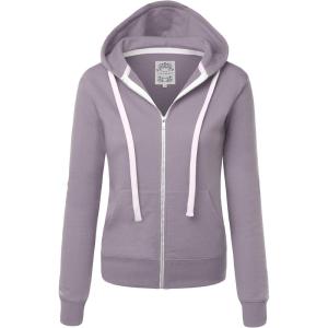 Made By Johnny Women’s Active Casual Zip-up Hoodie Jacket Long Sleeve Comfortable Lightweight Sweatshirt(Wsk954_slate)