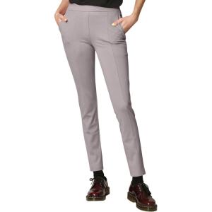 Made By Johnny Women’s Casual Leggings Stretchy Work Ankle Pants Office Slacks with Pocket(Wb2334_light_grey)