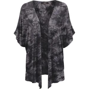 Made By Johnny Women’s Kimono Style Short Sleeve Dolman Cardigan – Lightweight Open Front Summer Cover-Up(Wsk2385_black)
