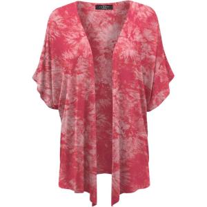 Made By Johnny Women’s Kimono Style Short Sleeve Dolman Cardigan – Lightweight Open Front Summer Cover-Up(Wsk2385_coral)