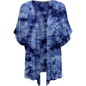 Made By Johnny Women’s Kimono Style Short Sleeve Dolman Cardigan – Lightweight Open Front Summer Cover-Up(Wsk2385_navy)