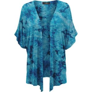 Made By Johnny Women’s Kimono Style Short Sleeve Dolman Cardigan – Lightweight Open Front Summer Cover-Up(Wsk2385_teal)