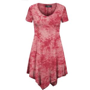Made By Johnny Women’s Short Sleev Swing Shirt Casual Tunic Top(Wt1063_coral)