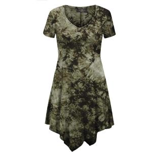 Made By Johnny Women’s Short Sleev Swing Shirt Casual Tunic Top(Wt1063_olive)