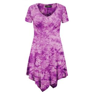 Made By Johnny Women’s Short Sleev Swing Shirt Casual Tunic Top(Wt1063_purple)
