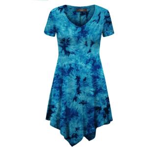 Made By Johnny Women’s Short Sleev Swing Shirt Casual Tunic Top(Wt1063_teal)