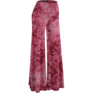 Made By Johnny Women’s Solid Casual Comfy Stretchy Wide Leg Palazzo Lounge Pants(Wb1060_wine)