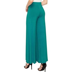 Made By Johnny Women’s Solid Casual Comfy Stretchy Wide Leg Palazzo Lounge Pants(Wb1104_jade)