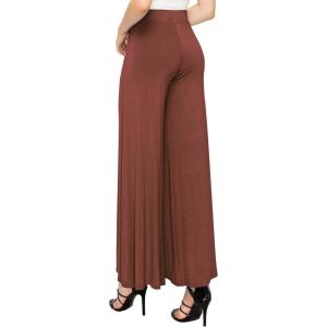 Made By Johnny Women’s Solid Casual Comfy Stretchy Wide Leg Palazzo Lounge Pants(Wb1104_rust)