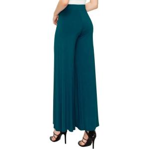 Made By Johnny Women’s Solid Casual Comfy Stretchy Wide Leg Palazzo Lounge Pants(Wb1104_teal)