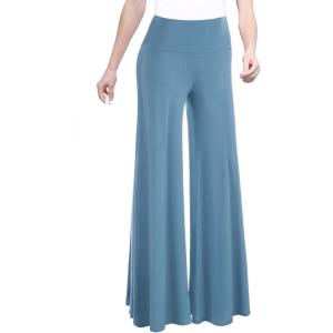 Made By Johnny MBJ Women’s Casual Comfy Solid/Tie Dye Wide Leg Palazzo Lounge Pants (XS~5XL)(Wb750_denim)