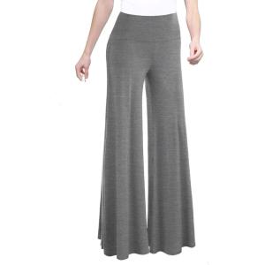 Made By Johnny MBJ Women’s Casual Comfy Solid/Tie Dye Wide Leg Palazzo Lounge Pants (XS~5XL)(Wb750_heather_dark_grey)
