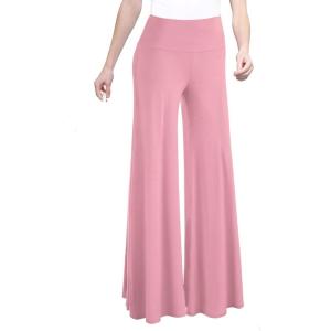 Made By Johnny MBJ Women’s Casual Comfy Solid/Tie Dye Wide Leg Palazzo Lounge Pants (XS~5XL)(Wb750_pink)