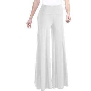 Made By Johnny MBJ Women’s Casual Comfy Solid/Tie Dye Wide Leg Palazzo Lounge Pants (XS~5XL)(Wb750_white)