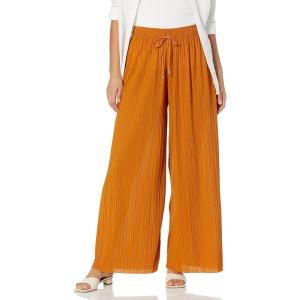 Made By Johnny Women’s Wide Leg Palazzo Pants – High Waist Flowy Fit with Drawstring Waistband for Casual Style(Wb1484_mustard)