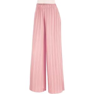 Made By Johnny Women’s Wide Leg Palazzo Pants – High Waist Flowy Fit with Drawstring Waistband for Casual Style(Wb1794_pink)